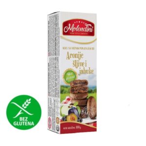 Keks sa punjenjem od aronije šljive i jabuke bez glutena 180g Molendini