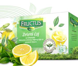 Zeleni čaj sa limunom 20 filter kesica Fructus