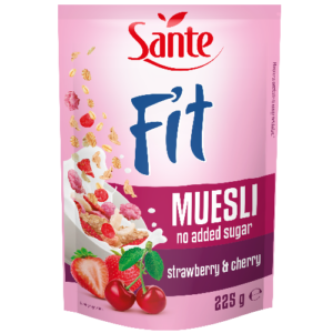 FIT musli sa jagodom i višnjom 225g Sante