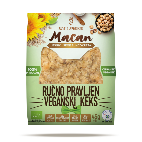 Organski Veganski Keks Macan – 45g