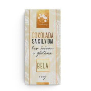 Bela čokolada sa stevijom 100g Loveberry