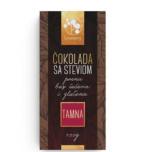 Čokolada tamna sa stevijom 100 g Loveberry