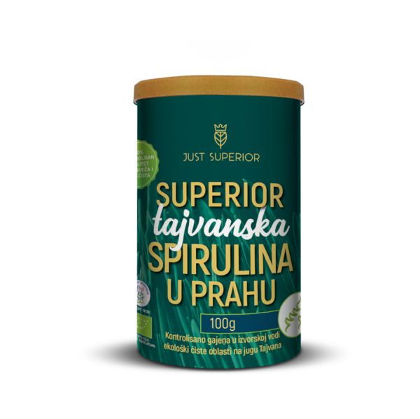 Spirulina - Organska tajvanska spirulina u prahu 100g - JustSuperior