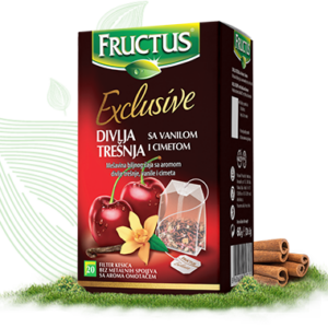 Čaj od divlje trešnje sa vanilom i cimetom 20 filter kesica Fructus Exclusive